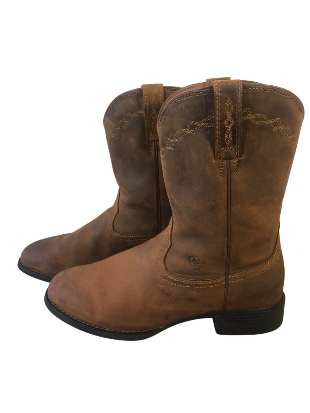 Ariat Heritage Mens Roper Cowboy Western Brown Leather Boots 11 EE 10002284